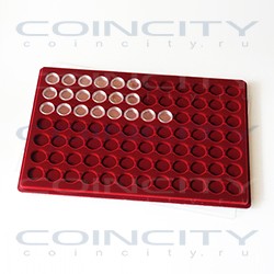 Планшет XL для монет в капсулах CAPS16, CAPS16.5 и CAPS17. Красный
