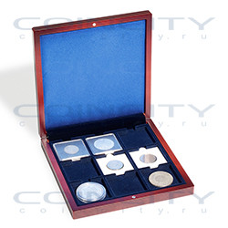 Коробка для 9 монет в холдерах или капсулах Quadrum