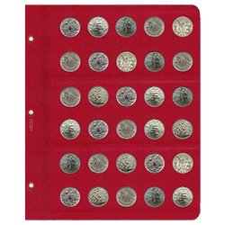 Универсальный лист для монет диаметром 23 мм.