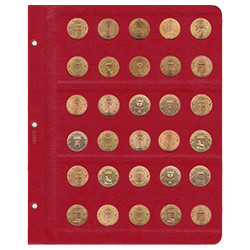Универсальный лист для монет диаметром 22 мм.