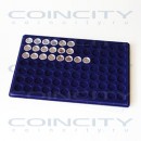 Планшет XL для монет в капсулах CAPS 16 / 16.5 / 17. Синий
